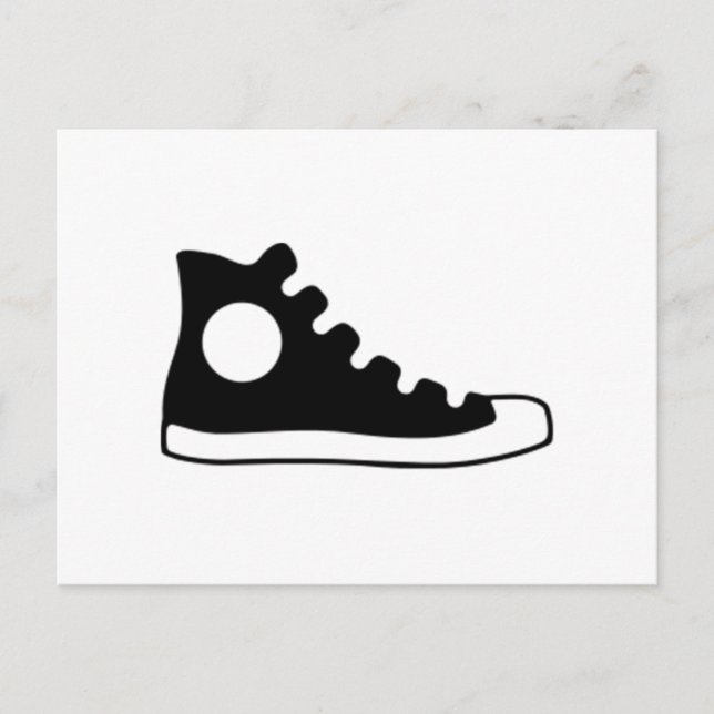 Hoch oben Sneaker Postkarte (Vorderseite)
