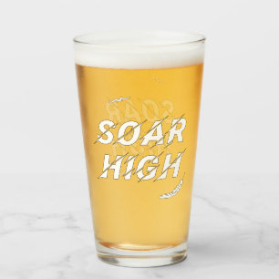 Hoch selbstmotivierende Liebe Positive Bekräftigun Glas