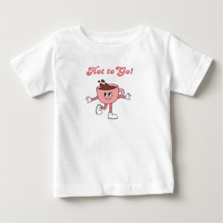 Hoch zu weit zum Hemd, Kaffee im Retro-Stil Baby T-shirt