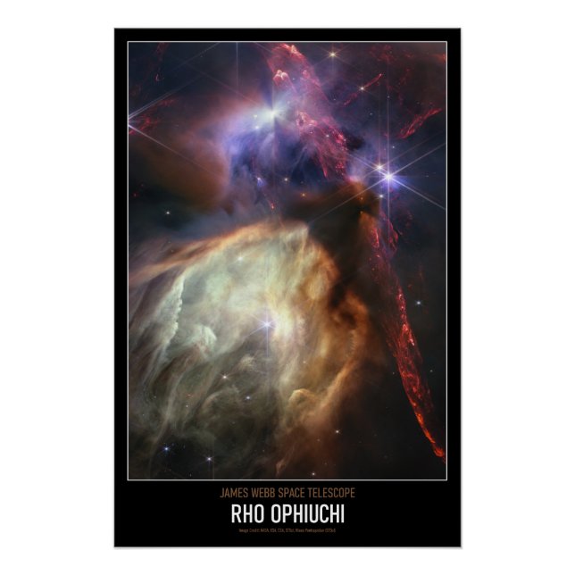 Hochauflösende Astronomie Rho Ophiuchi Poster (Vorderseite)