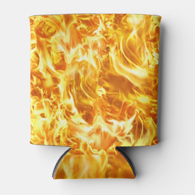 Hochauflösendes Flammenlicht: nahtlose Textur. Dosenkühler (Vorderseite)