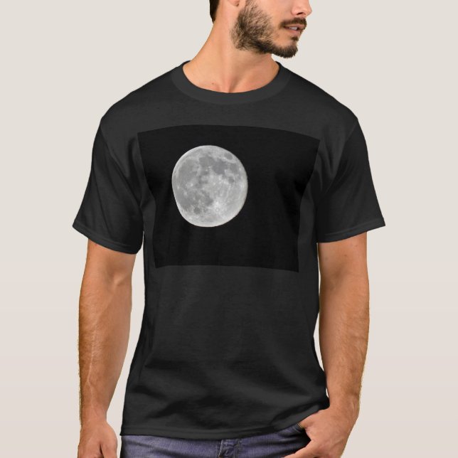 Hochauflösendes Vollmond-Foto T-Shirt (Vorderseite)