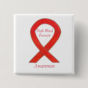 Hochblutdruckbewusstsein Rotes Button