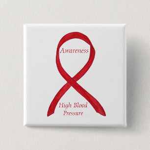 Hochblutdruckbewusstsein Rotes Button