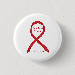 Hochblutdruckbewusstsein Rotes Button