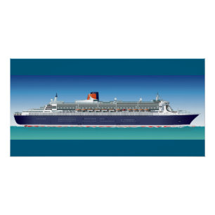 Hochdetailliertes Kreuzfahrtschiff Poster