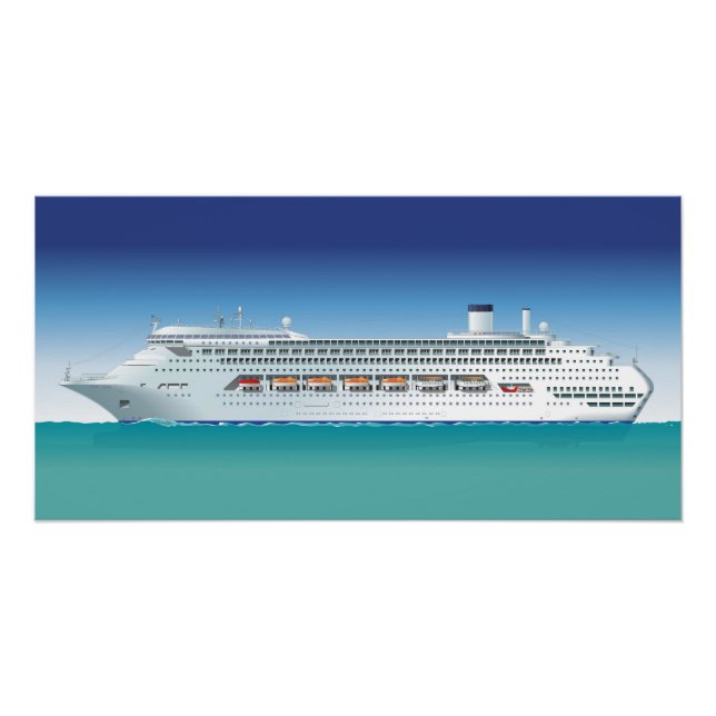 Hochdetailliertes Kreuzfahrtschiff Poster (Vorderseite)