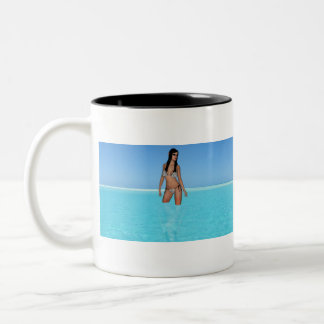 Hochelf in kaltem Wasser Zweifarbige Tasse