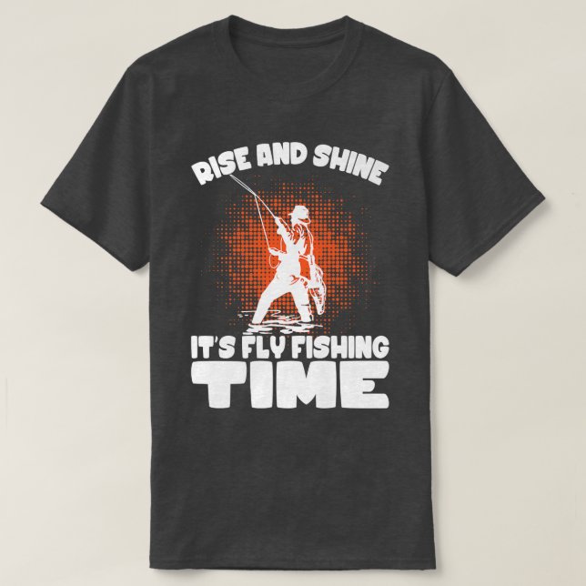 Hochfahren und Shine seine Fangzeit Fischer T-Shirt (Design vorne)