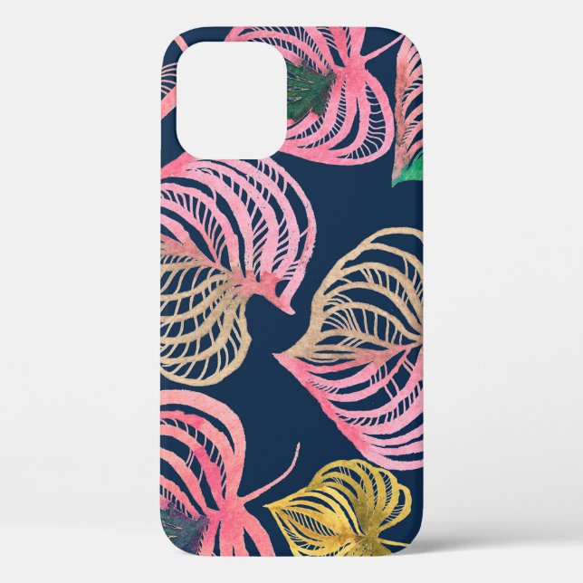 Hochfarbenfloral: Detaillierte Textur Case-Mate iPhone Hülle (Rückseite)
