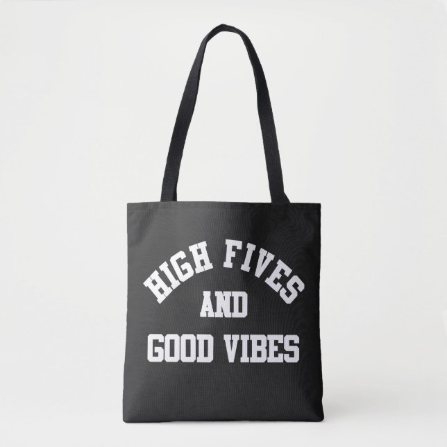 Hochfives und gute Vibes Tasche (Vorderseite)