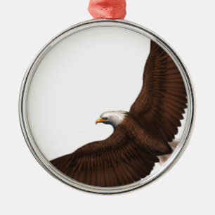 Hochfliegender Weißkopfseeadler Ornament Aus Metall