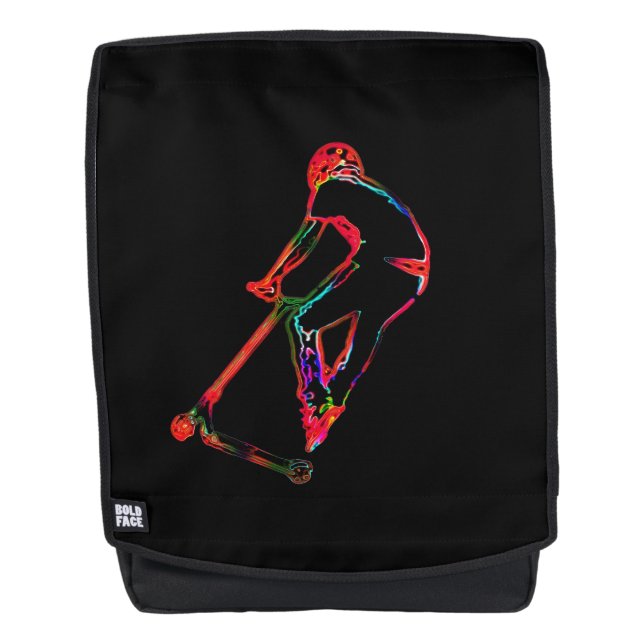 Hochfliegendes Scootering - Scooter Boy Rucksack (Vorderseite)