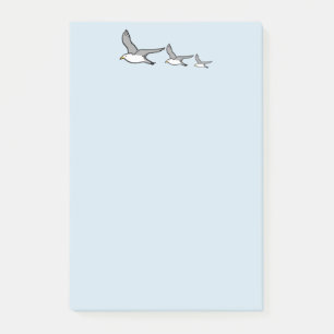 Hochfliegendes Vogeldesign Post-it Klebezettel