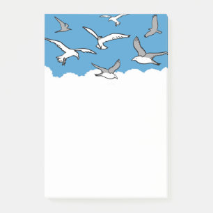 Hochfliegendes Vogeldesign Post-it Klebezettel