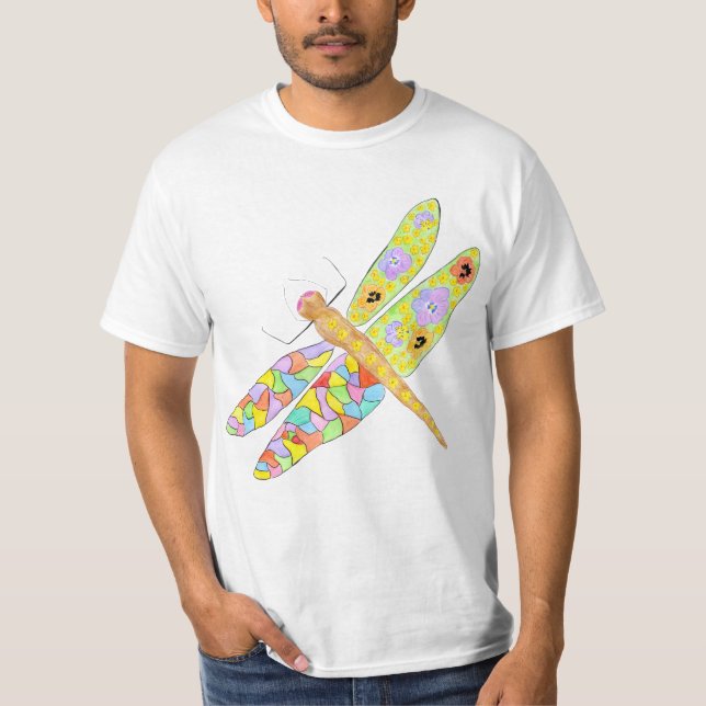Hochflieger florale Libellen T-Shirt (Vorderseite)