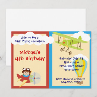 Hochfliegerabenteuer Geburtstagsparty Einladung