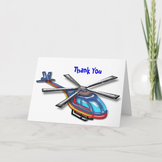 Hochfliegerhubschrauber Vielen Dank Dankeskarte (Vorderseite)