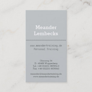 Hochformat-Typo-Karten Visitenkarte