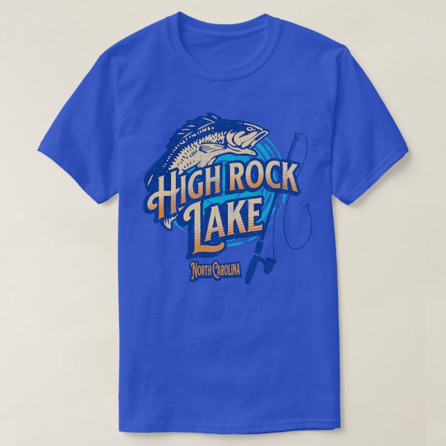 Hochgebirgssee Nord-Olina Fischerei T-Shirt (Design vorne)