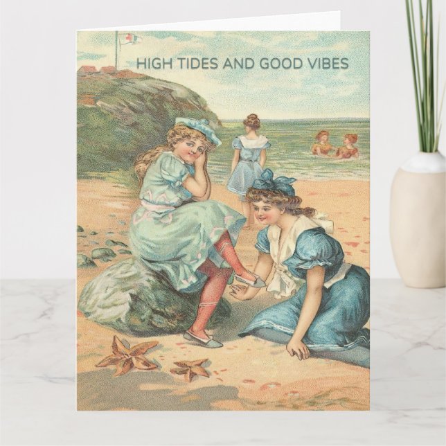 Hochgedanken und Gruß für gute Stimmung Karte (Vorderseite)