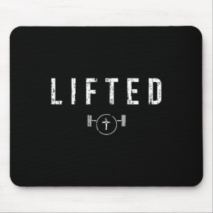 Hochgehobene Fitness Gym Workout Jesus Christliche Mousepad