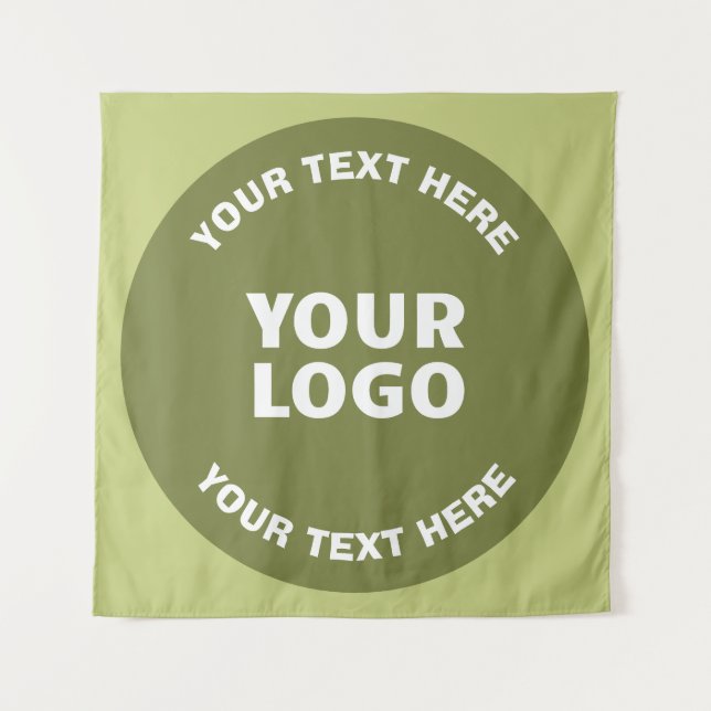 Hochgeladene Logos, Design und bearbeitbarer Text, Wandteppich (Vorderseite)