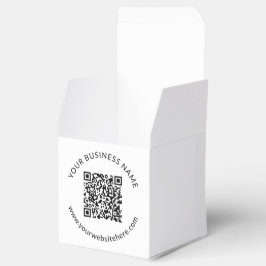 Hochgeladene QR-Codevorlage mit bearbeitbarem Text Geschenkschachtel