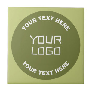Hochgeladenes Logo oder Design & editierbarer Text Fliese