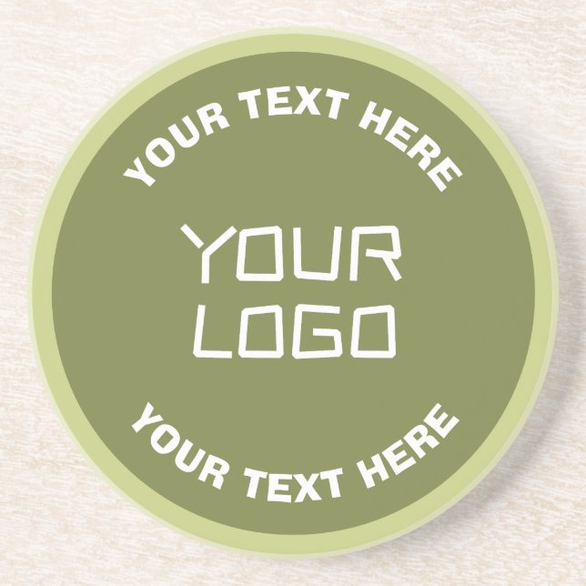 Hochgeladenes Logo oder Design & editierbarer Text Getränkeuntersetzer (Vorne)