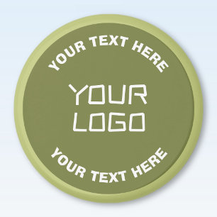 Hochgeladenes Logo oder Design & editierbarer Text Magnet