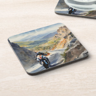 Hochgeschwindigkeits-Abenteuer in lebendiger Bergw Getränkeuntersetzer