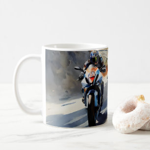 Hochgeschwindigkeits-Abenteuer in lebendiger Bergw Kaffeetasse