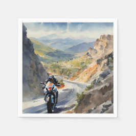 Hochgeschwindigkeits-Abenteuer in lebendiger Bergw Serviette