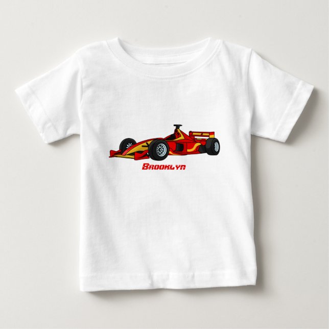 Hochgeschwindigkeits-Rennwagen - Cartoon Baby T-shirt (Vorderseite)
