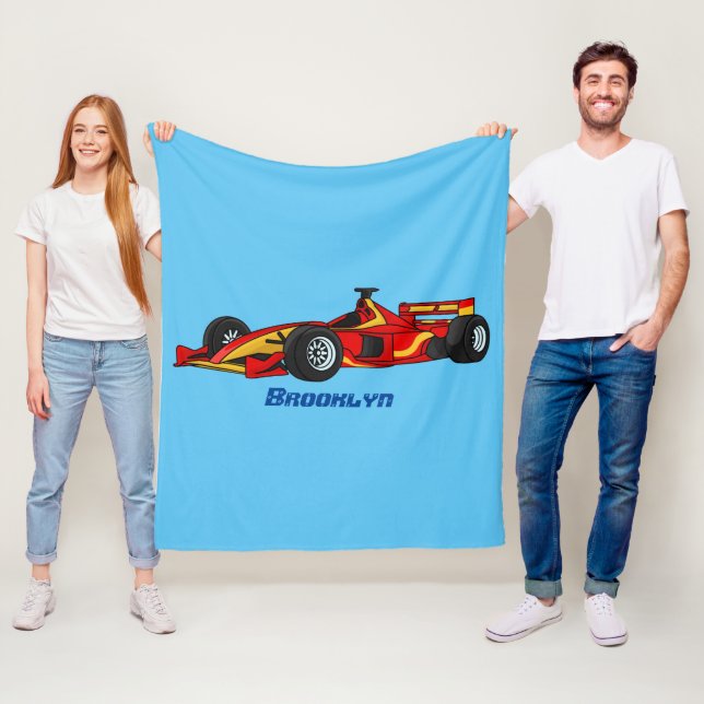 Hochgeschwindigkeits-Rennwagen - Cartoon Fleecedecke (Beispiel)