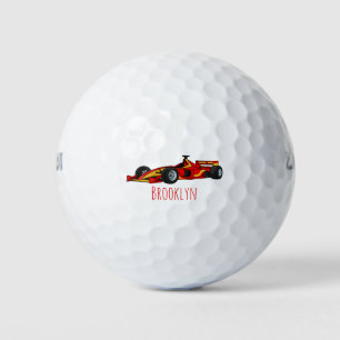 Hochgeschwindigkeits-Rennwagen - Cartoon Golfball