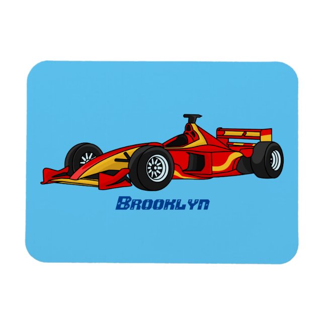 Hochgeschwindigkeits-Rennwagen - Cartoon Magnet (Horizontal)