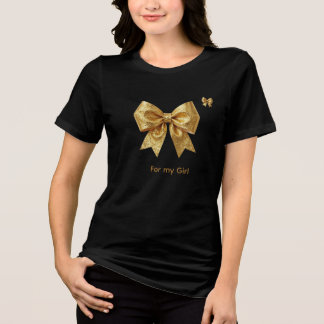 Hochglanz-Glitter-Jubiläums-Schleife - Glamour-Fei Tri-Blend Shirt
