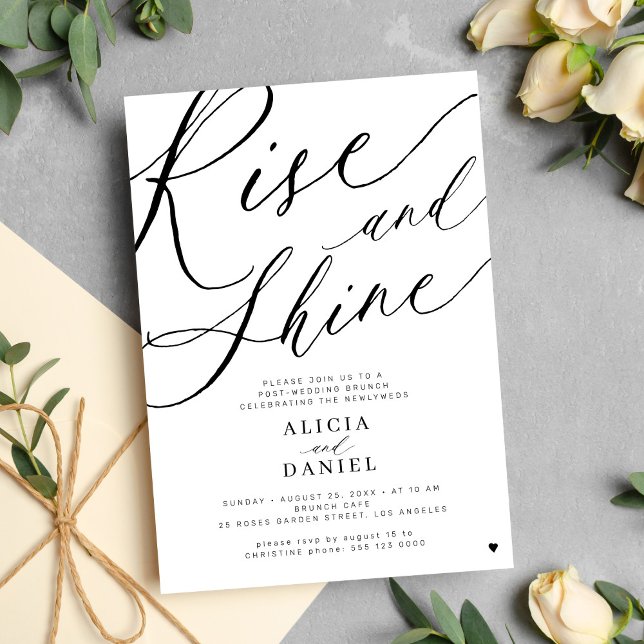 Hochglanz und Glanz nach der Hochzeit Brunch Party Einladung (Von Creator hochgeladen)