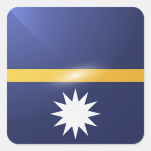 Hochglanzflagge Quadratischer Aufkleber