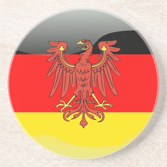 Hochglanzflagge Sandstein Untersetzer (Vorne)