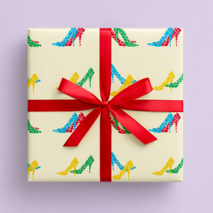 Hochhackige Schuhe Geschenkpapier