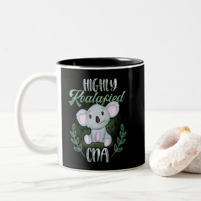 Hochkoalafied CNA Koala Bear Zweifarbige Tasse (Mit Donut)