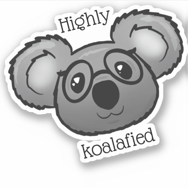 Hochkoalafiziert Aufkleber (Vorderseite)
