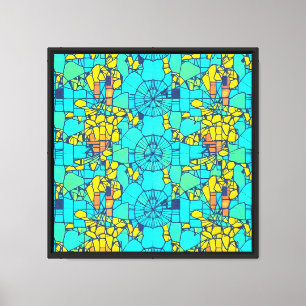 Hochkontrast-Geometrie-Kachelung Abstrakte Kunst Leinwanddruck