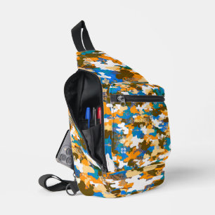Hochkontrast-Urban-Digitaltarnmuster  Crossbody Bag