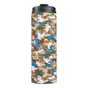 Hochkontrast-Urban-Digitaltarnmuster Thermosbecher