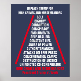 Hochkriminalität und Verfehlungen: Trump wird von  Poster