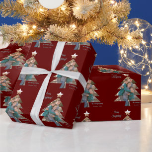 Hochladen des Familienbildes in eine Weihnachtsbau Geschenkpapier
